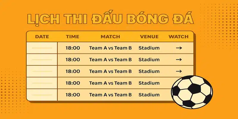 Xem lịch thi đấu bóng đá hôm nay tại GavangTV